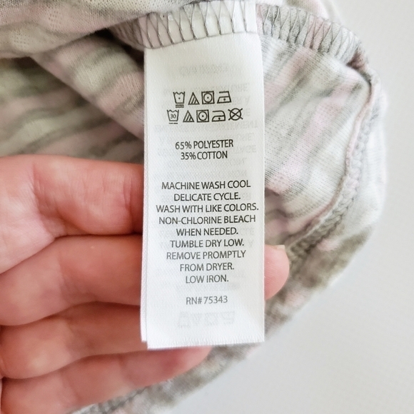 K1209 * Polkatots Girls Striped/Polka Dot Dress Gray White Size 3-6M - Picture 6 of 6